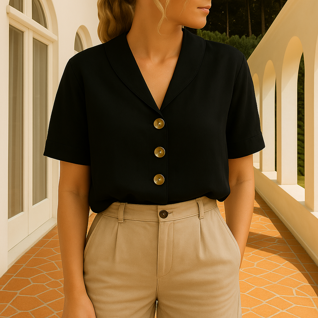 Anna™ | Elegantes V-Hals Blouse (1+1 gratis)