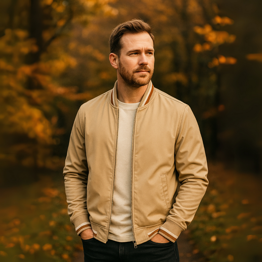 Mark™ | Elegante Bomberjack met Strepen