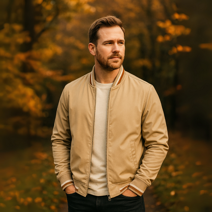 Mark™ | Elegante Bomberjack met Strepen